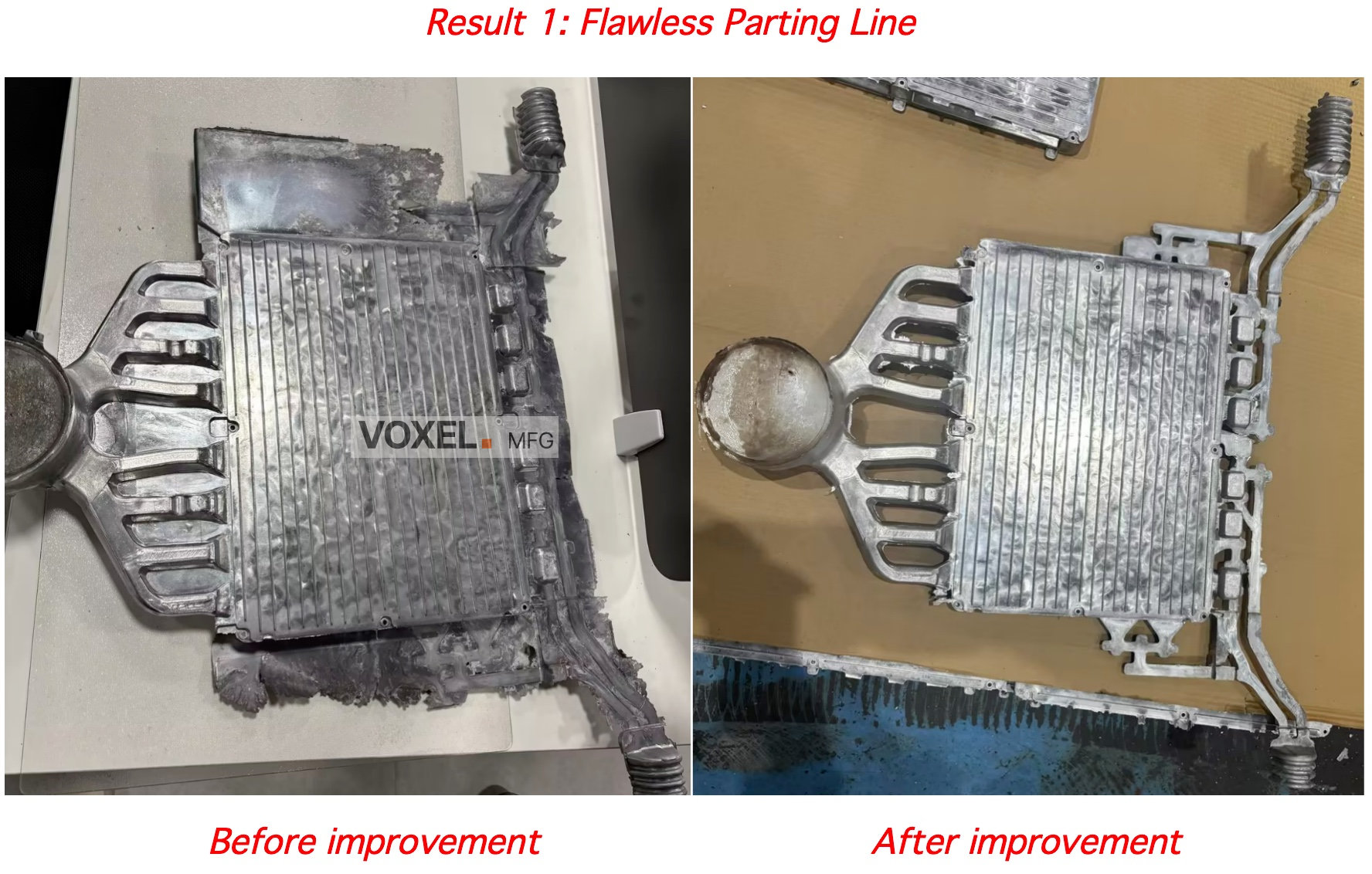 Die-casting mold rescue and porosity elimination for a complex telecom filter housing