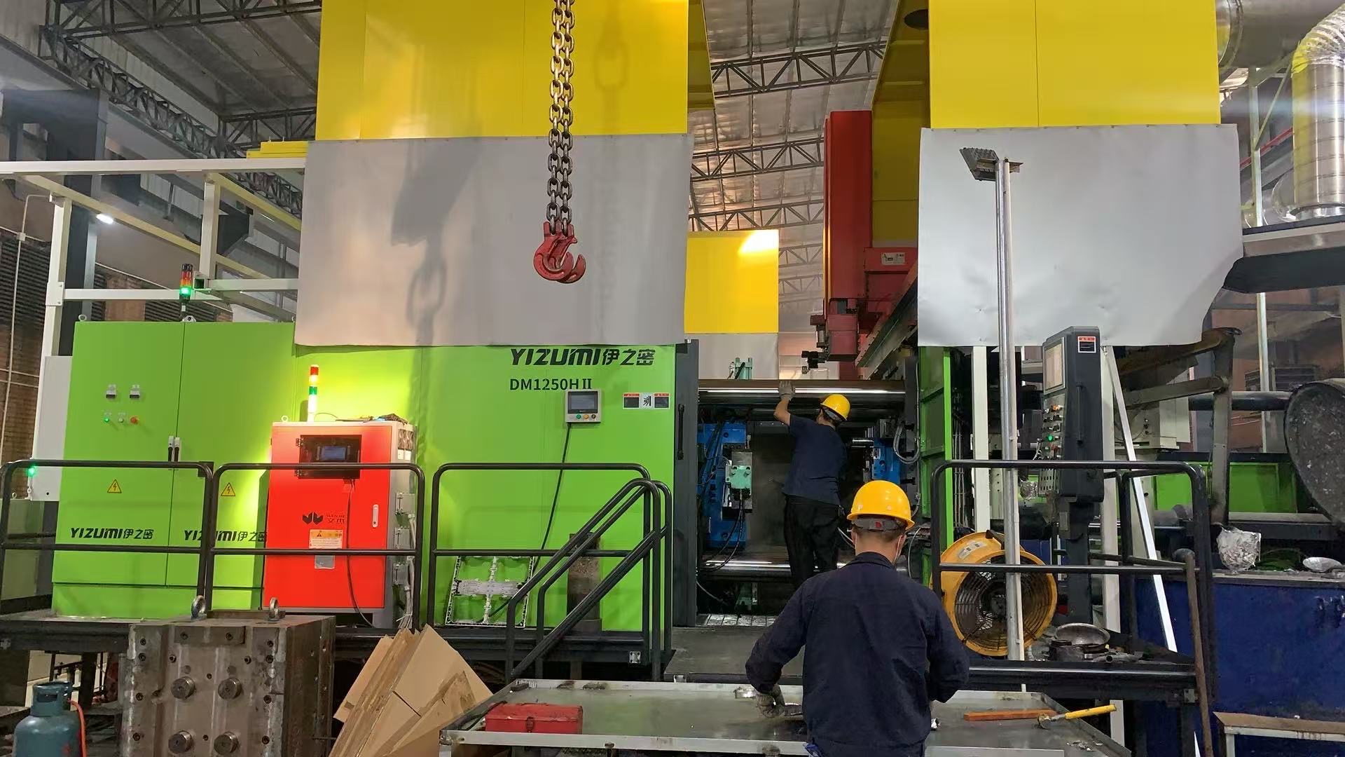 Factory engineers working with precision parts